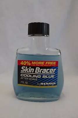 Discontinued Skin Bracer By Mennen Cooling Blue After Shave Glass Bottle Apx 6oz • $24.89