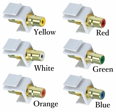 $5.79 • Buy RCA Keystone Modular Jack Female Coupler For Home Theater Video Audio Wall Plate