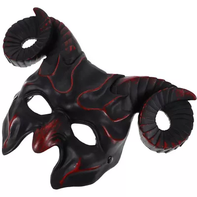 Demon Halloween Masquerade Half Ram Horn Devil Cosplay Costume - Dark Red-MG • $25.45