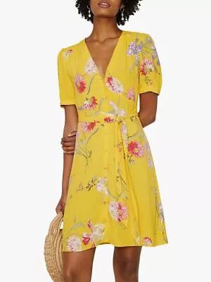 Warehouse Iris Floral Tea Dress RRP:£61.99 UK 10 • £29.99