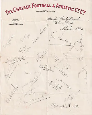 Chelsea Autograph Page Printed Signitures 1950s • £7.99