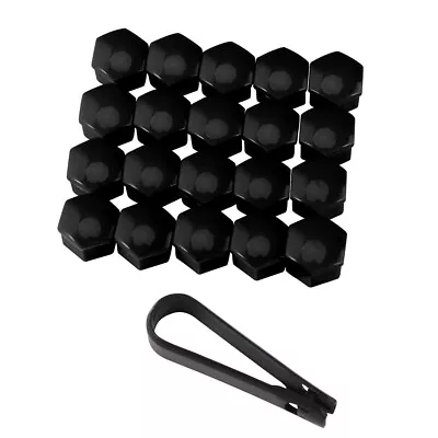 20pcs 17mm Black Wheel Lug Nut Bolt Center Cover Caps & Tool For Audi Skoda VW • $6.29