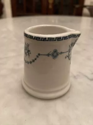 Antique Maddock England Blue And White Individual Art Deco Floral Creamer 2.25” • $10