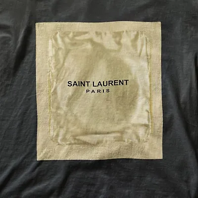 Saint Laurent Inspired Condom T-Shirt In Black • $19.77