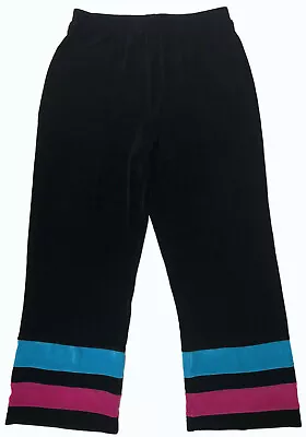 VIKKI VI CALIFORNIA Women's Slinky Travel Knit Wide Leg Stretch Pants Black Sz S • $23.99