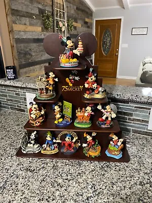Rare Danbury Mint Disney 75 Years With Mickey Display And Lot Of All 12 Figures • $284