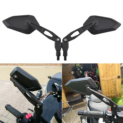 Motorcycle Folding Rearview Wing Mirrors For Honda Suzuki Yamaha Kawasaki Ducati • $29.65