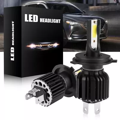 Pair H4/9003/HB2 10000LM LED Headlight Bulbs 6500K High Low Beam Headlight Kit • $13.99