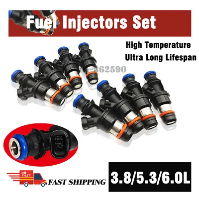 8*Fuel Injectors 2 Hole For Delphi 99-07 Chevy GMC Truck 4.8L 5.3L 6.0L 25317628 • $46.54
