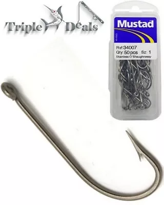 1 Box Of Mustad 34007 O'Shaughnessy Stainless Steel Fishing Hooks • $58.99