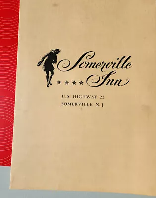 1960s Somerville Inn Somerville NJ Menu Original Vintage • $30