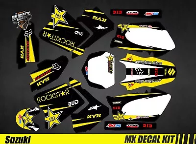 Kit Deco Motorcycle For / MX Decal Kit For Suzuki RM 125/250 - Rockstar • $155.36