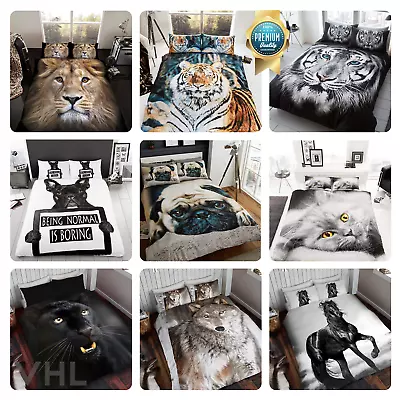 3D Duvet Cover Set Animal Bedding Quilt With Pillowcase Single Double King Sizes • £15.99