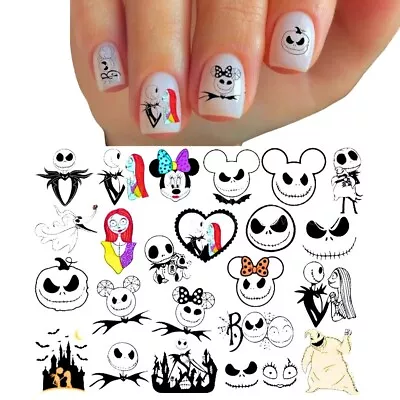 Nightmare Before Christmas/Mickey Mouse Water Transfer Nail Art • $3