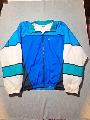 Vintage Nike Gray Tag Jacket Windbreaker Full Zip 90s L • $29.99