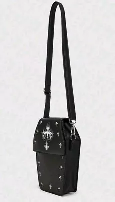 £16.99 • Buy Gothic Cross Coffin Shoulder Bag Faux Leather Small Bag. Goth Vampire Emo 🇬🇧 