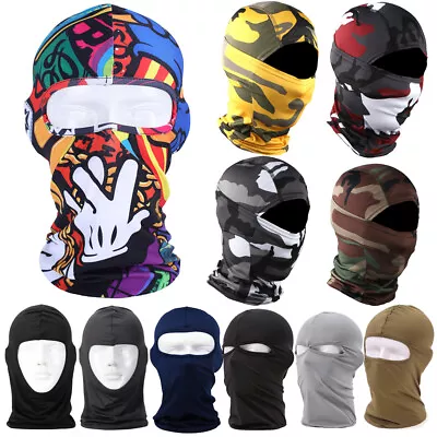 $4.99 • Buy Tactical Balaclava Full Face Mask UV Protection Ski Sun Hood Mask For Men Women