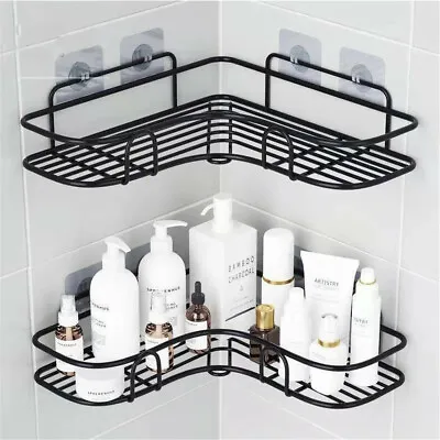 £10.96 • Buy 2 Pack Shower Caddy Corner Shelves No Drilling Wall Mounted Self Adhesive Holder