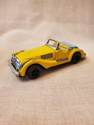 Vintage Tin Friction Litho MG Toy Convertible English Roadster Car Japan 1950s • $50