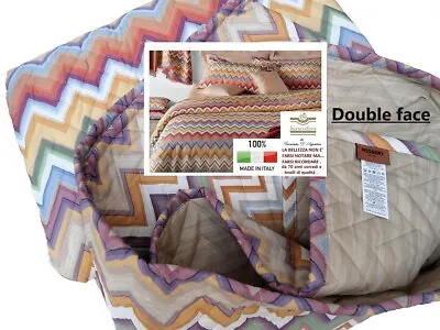 Quilt Bedspread Missoni Double Cms. 270 X 260 Chevron Zig Zag • $728.58