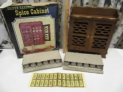 *Never Used PLZ Read* VTG CDC Tandy Deluxe Hardwood Spice Cabinet MDL 3001 Box • $35