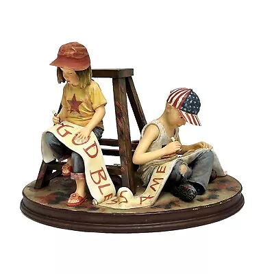 Mama Says.. God Bless America Patriotic Figurine 2004 Kathy Andrews Fincher • $28.13