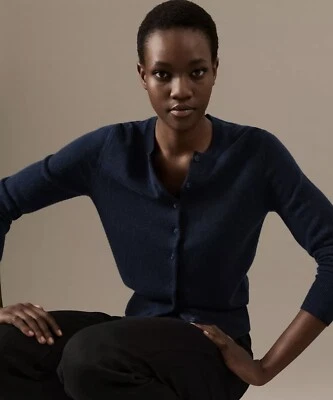 £45 • Buy M&S Marks And Spencer Autograph Cashmere Cardigan In Medium Navy Size 16 BNWT