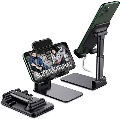 Cell Phone Stand Tablet Mount Fordable Desktop Holder Cradle Dock Mobile IPhone • $5.88