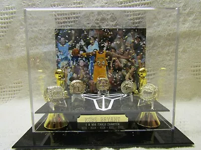 Kobe Bryant LA Lakers 6 Ring Championship Display Case • $289.99