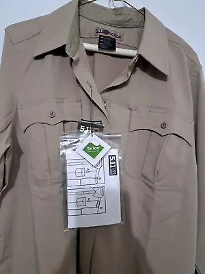 5.11 Womens Tactical Uniform Shirt XL Tall Sheriff Police • $22.99