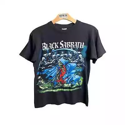 90s Vintage Black Sabbath Forbidden Skeleton Band Tee Black Medium • $100