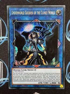 Yugioh Underworld Goddess Of The Closed World MP22-EN028 Secret Rare 1ST ED NM • £4.75