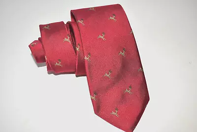 J. Crew Men's Tie Red/animal Print Width: 3.25  Length: 58  • $14.98