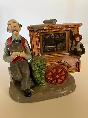 Vintage Toyo  Organ Grinder And Monkey  Ceramic Figural Music Box From Japan • $27.40