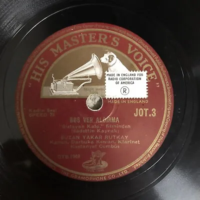 Suzan Yakar Rutkay HMV JOT 3 Turkish 78rpm E • $25