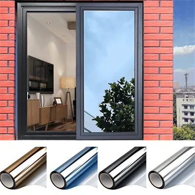 £8.39 • Buy Glass Tint Reflective One Way Mirror Window Film Mirrored Privacy Self Adhesive