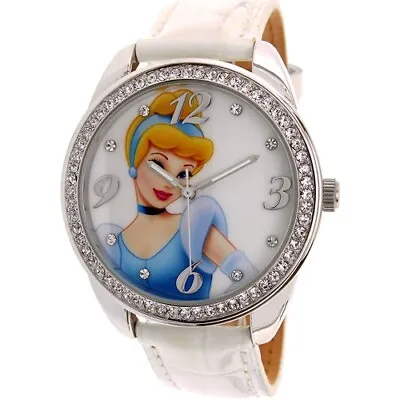 Disney Princess Girl's PRS547 White Leather Quartz Fashion Watch • $21