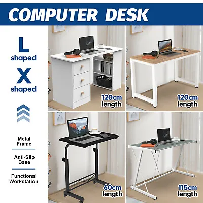 $49.90 • Buy Home Office Study Computer Desk PC Laptop Student Table Workstation Metal Frame