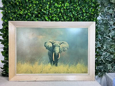 David Shepherd Limited Edition Vintage Wise Old Elephant Framed 87cm X 60cm • £125