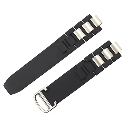 Rubber Watch Band Strap For Fit Cartier 20mm Must 21 Chronoscaph Autoscaph Clasp • $15.19