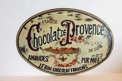 French Chocolate  Chocolatde Provence Francais  Oval Metal Sign 12  • $25.99