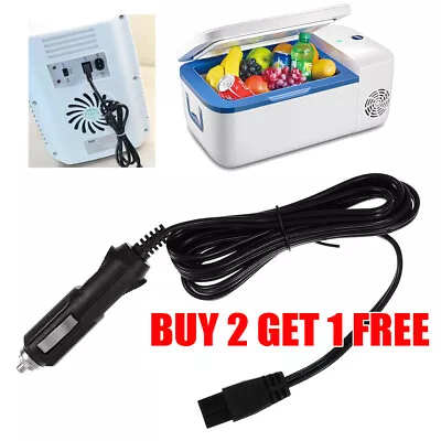 Car Cool Box Lead Cable 2M 12V DC 2 Pin Plug For Cooler Mini Portable Fridge • £4.13