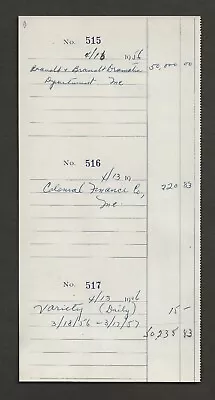 1955 Marilyn Monroe Original Check Registry Page From Her Estate • $45