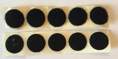Velcro® Coins Circles Dots - Sticky Back Hook & Loop - 3/4” - Black - LOT OF 5 • $5.99