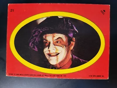 1989 Topps Batman Movie  The Joker STICKER Card #21 • $2.99