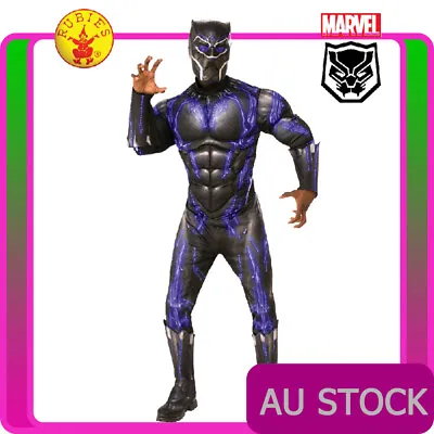 Deluxe Mens Black Panther Battle Costume Civil War Superhero Movie Halloween • $52.99