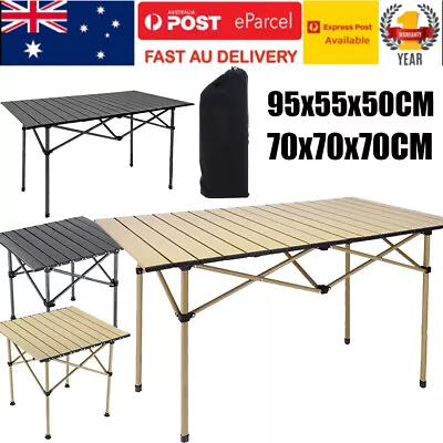 BBQ Camping Table Folding Aluminium Portable Picnic Outdoor Foldable Desk AU • $39.99