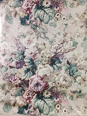 P Kaufmann Floral Cotton Fabric Maroon Green Flowers Slubs Vat Colors USA BTY • $6.99