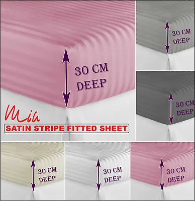 Extra Deep White  Fitted Sheet 200tc 100% P Cotton Single Double Super King Size • £5.09