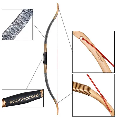 Archery Handmade Traditional Recurve Bow Mongolian Horsebow Hunting 30-50lbs • $94.64